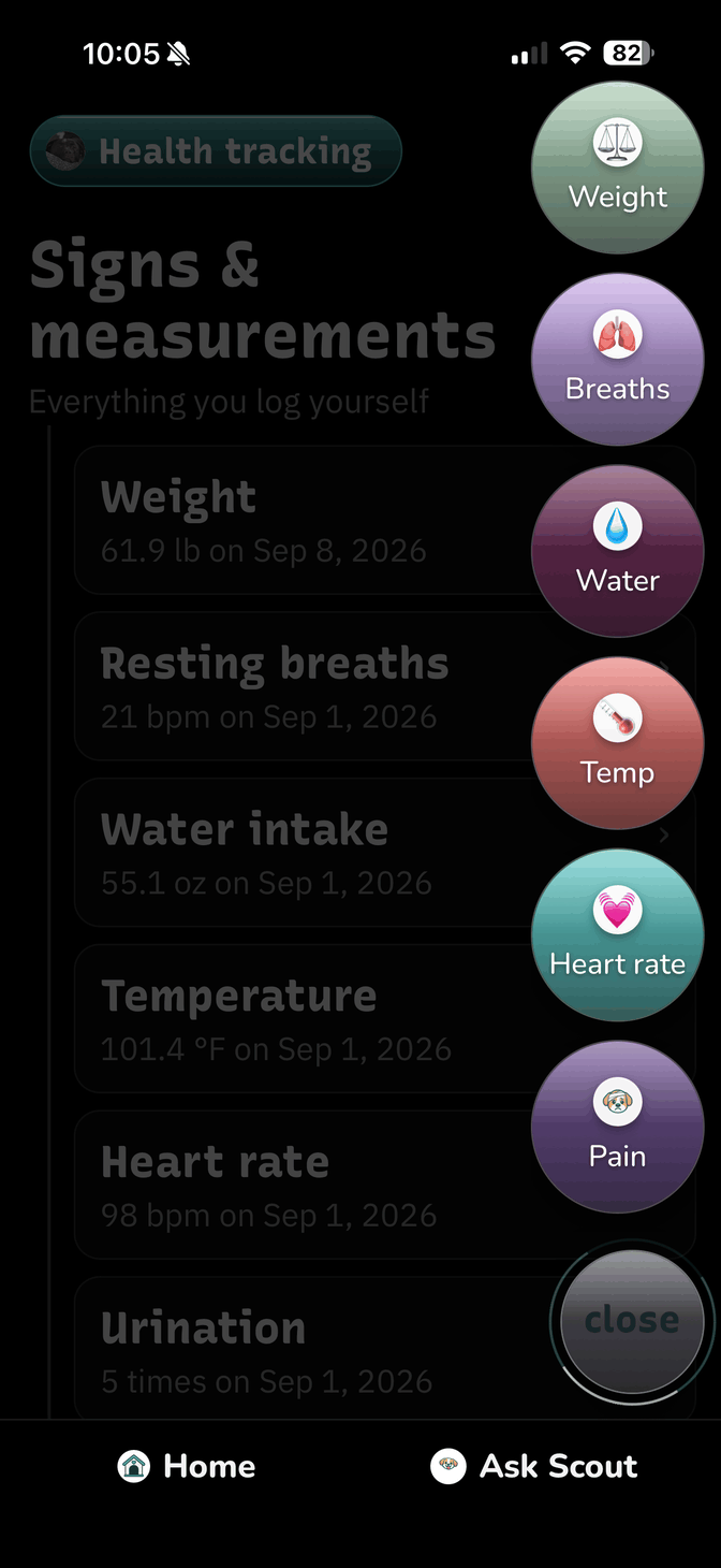 Health tracking
